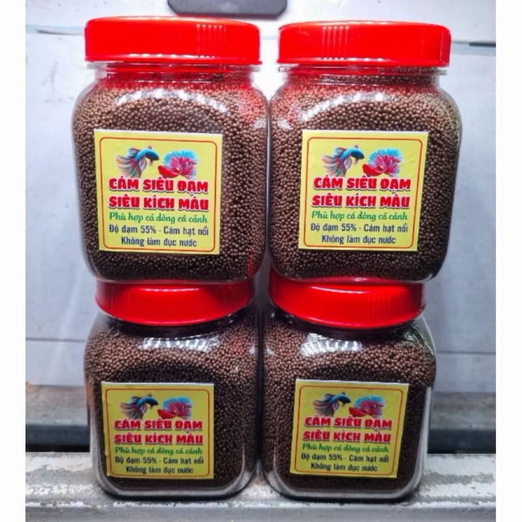 cám cá 200g viên 1 ml( mien ship) cho cá koi cá bảy màu độ đạm 40