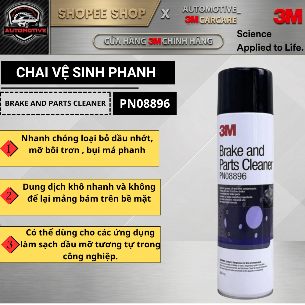 Chai Xịt vệ sinh phanh ( thắng) 𝐏𝐍𝟎𝟖𝟖𝟗𝟔 𝐁𝐑𝐀𝐊𝐄 𝐀𝐍𝐃 𝐏𝐀𝐑𝐓𝐒 𝐂𝐋𝐄𝐀𝐍𝐄𝐑 3M.