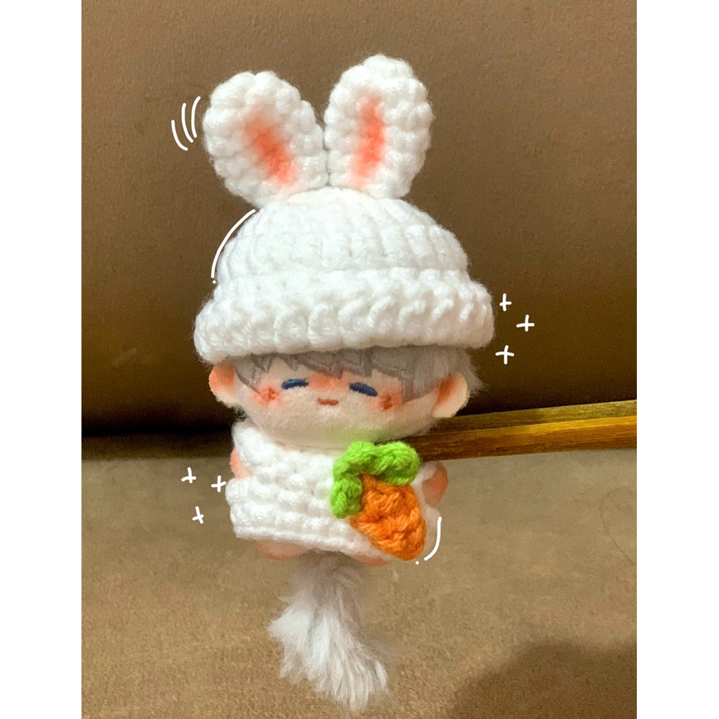 Outfit doll 5CM-Bộ đồ thỏ cà rốt cho doll 5CM