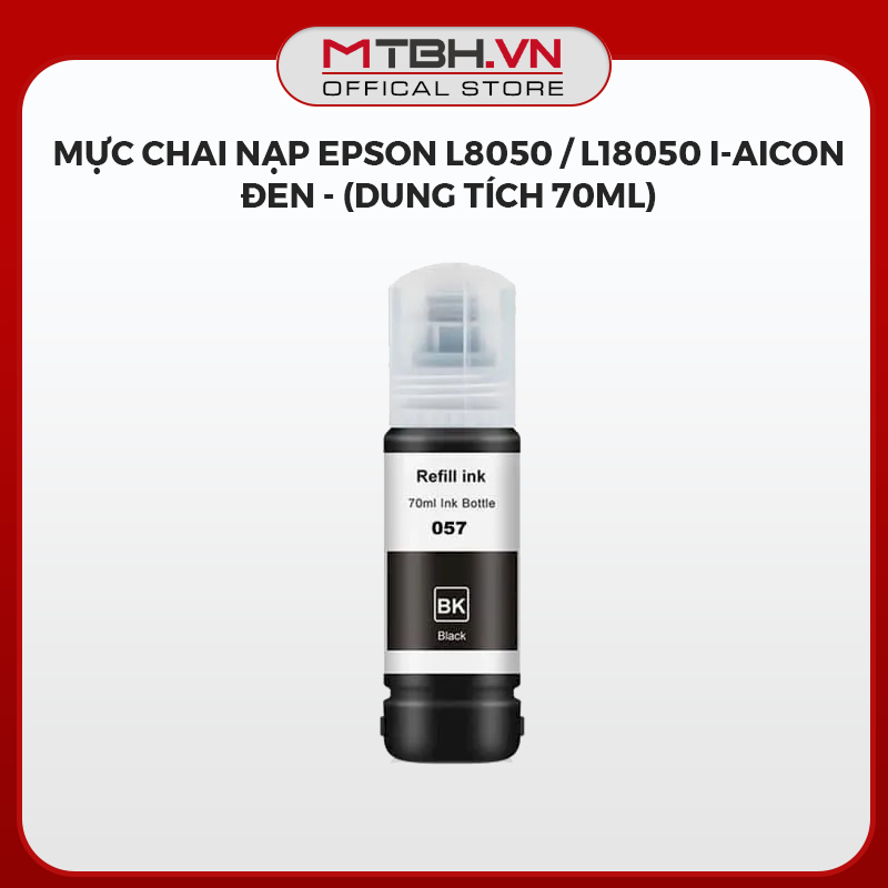 Mực Chai Nạp Epson L8050 / L18050 I-AICON (Dung Tích 70ml) - Đầy Đủ Bộ 6 Màu Lựa Chọn