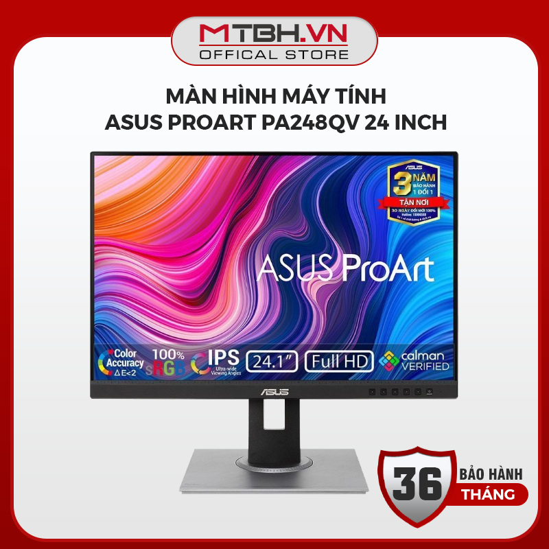 Màn Hình Máy Tính ASUS ProArt PA248QV 24 Inch IPS - Độ Chính Xác Màu Cao Delta E < 2 Chuyên Đồ Họa