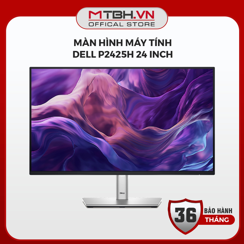 Màn Hình Máy Tính Dell P2425H 24 Inch IPS 100Hz - Dòng P Chuyên Văn Phòng Cao Cấp, Thiết Kế Đồ Họa
