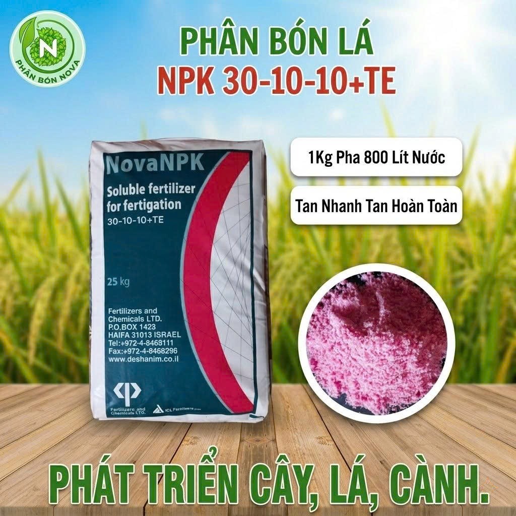 Phân Bón Lá NPK 30-10-10+TE Bao 25kg