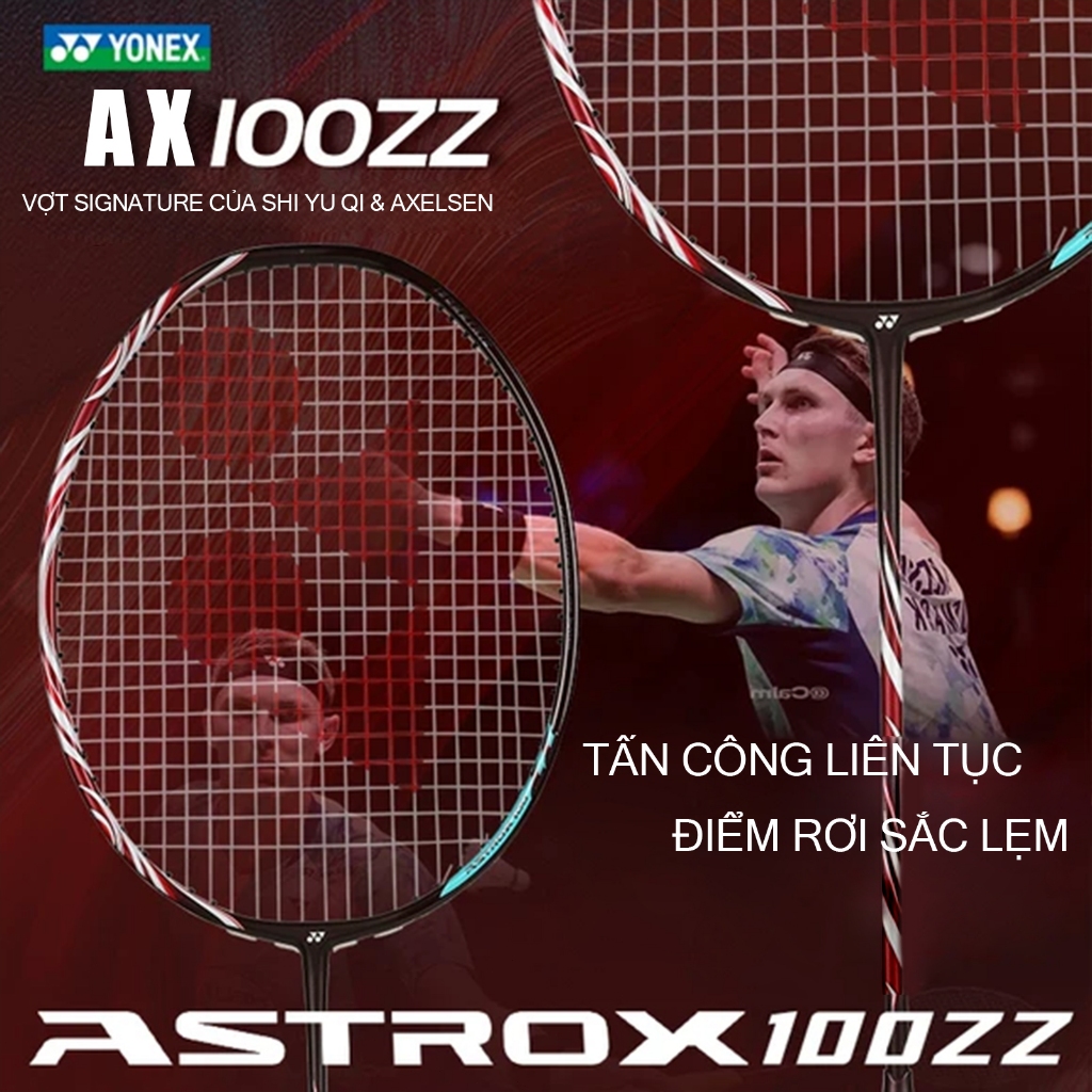 YONEX Vợt cầu lông carbon Astrox 100zz Kurenai cao cấp, vợt cầu lông 4U có tặng kèm túi vợt