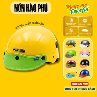 Mũ bảo hiểm VIKING COLOR phối màu đa dạng nam nữ chính hãng, đạt chuẩn Quatest chất liệu nhựa ABS cao cấp, nón xe máy