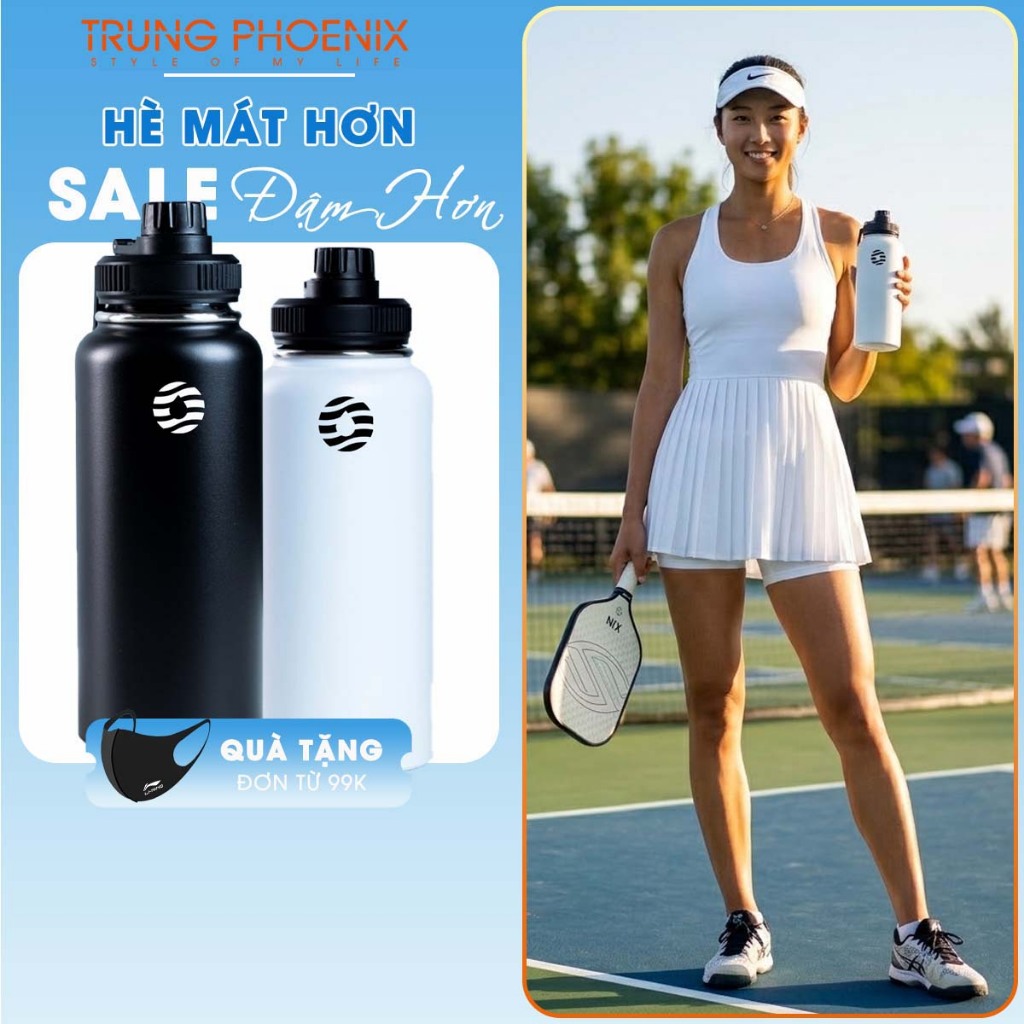 Bình Giữ Nhiệt Thể Thao Inox 304 Pickleball Thương Hiệu FJbottle Giữ Nhiệt 24-48H
