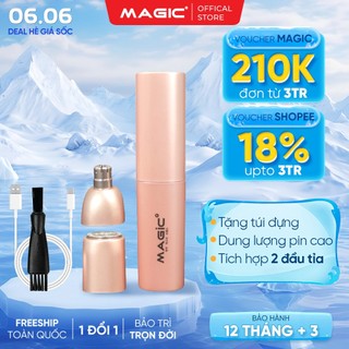 Máy tỉa lông mũi Magic B-50, chống nước, tặng đầu cạo lông mặt, 2 giờ sử dụng