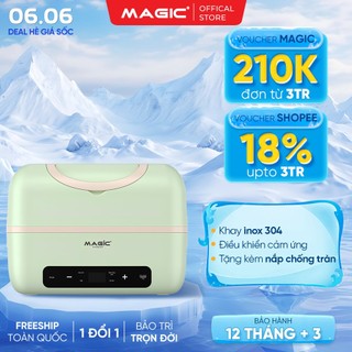 Hộp cơm cắm điện magic a-003, hâm nóng thức ăn, chín thức ăn, 2 ngăn inox 304, làm nóng nhanh 250w