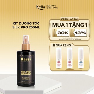 Sữa Dưỡng Tóc Kassi Silk Pro Giúp Cấp Ẩm, Phục Hồi Tóc Hư Tổn, Suôn Mượt & Bóng Khỏe - Chai 250ml