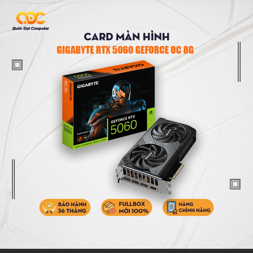 Card màn hình Gigabyte RTX 5060 WINDFORCE OC 8GB