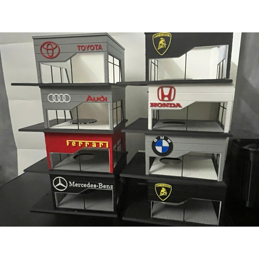 Diorama Garage In 3D Cho Xe Mô Hình 1:64