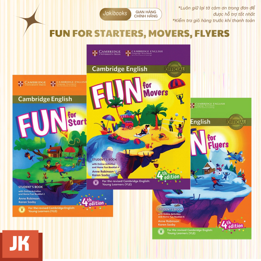 Sách tiếng Anh - Fun For Starters Movers Flyers - Sách Luyện Thi Cambridge YLE Cho Bé Kèm File Nghe