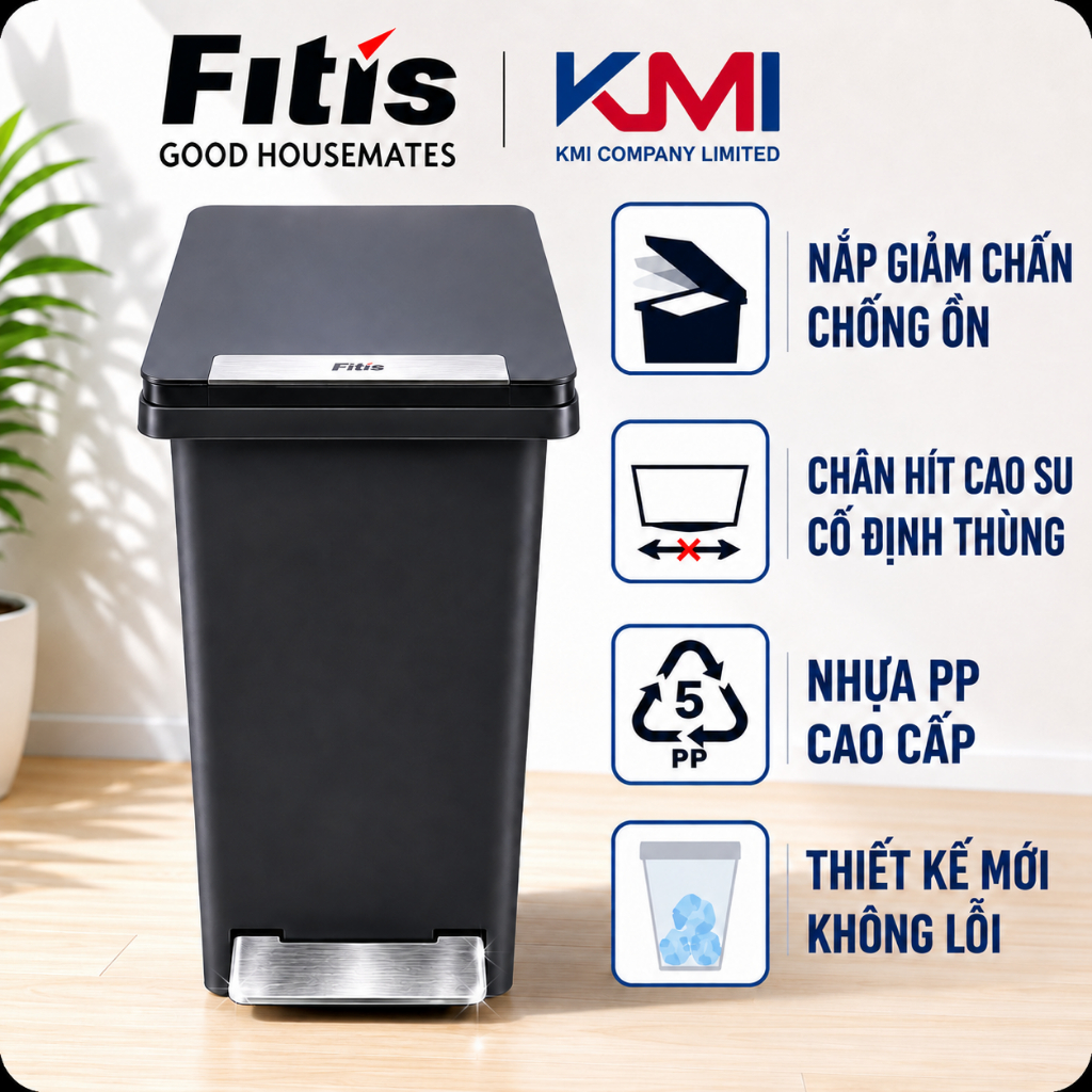 Thùng rác FITIS COMPACT 20 Lít