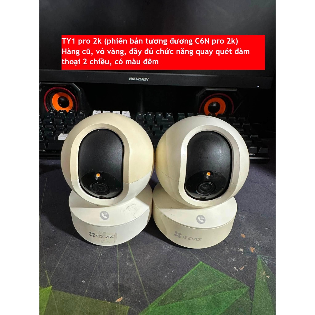 Camera wifi EZVIZ C6N pro 3mp/TY1 pro 3mp hàng lướt, đã qua sử dụng, đầy đủ chức năng vỏ vàng