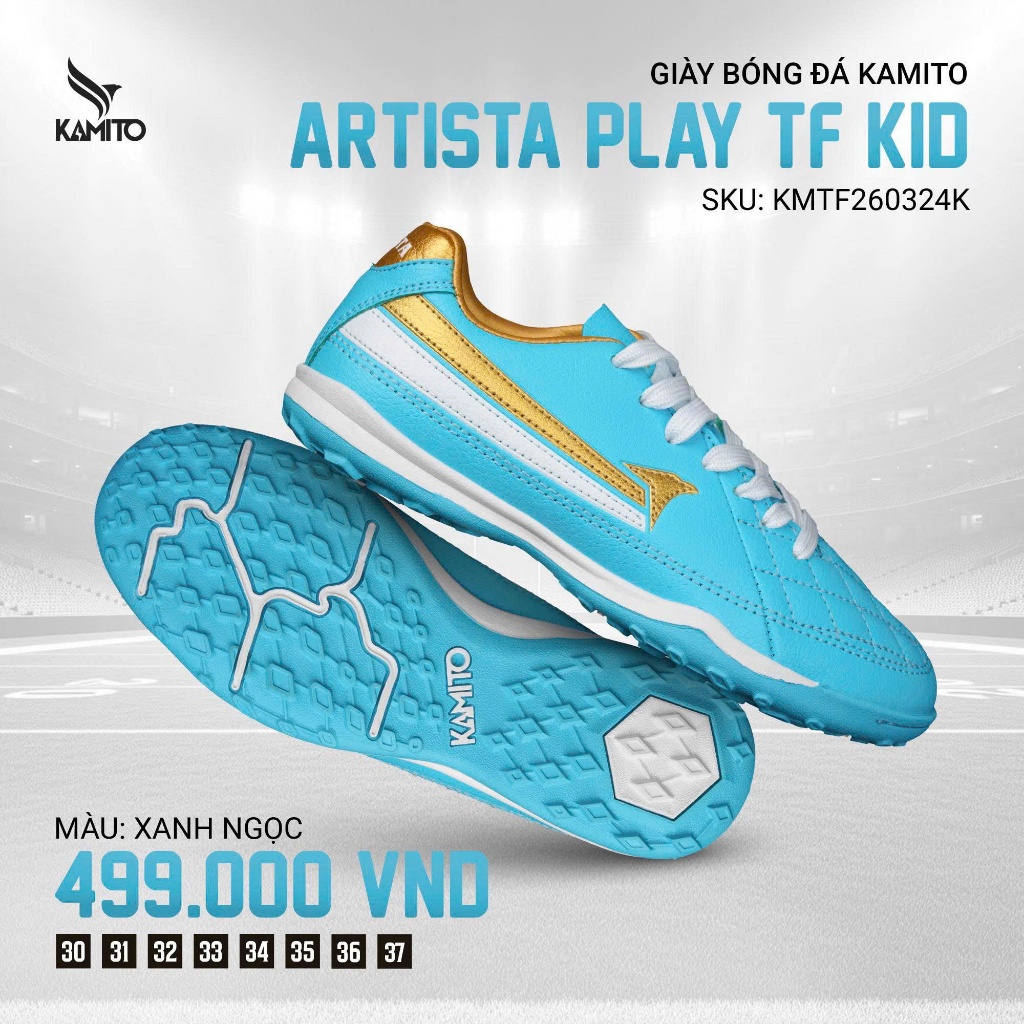 Kamito Artista Play TF Kids xanh ngọc KMTF260324K