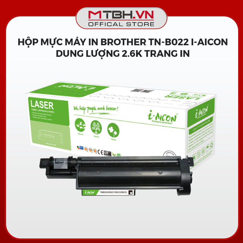 Hộp Mực Máy In Brother TN-B022 I-AICON (Dòng B020 / B021 / B023 / B027) - Dung Lượng 2.6K Trang In