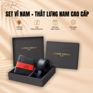 Set Ví Nam Và Thắt Lưng Nam Cao Cấp Hộp Quà Sang Trọng Ví RFID Dây Nịt Khóa Tự Động
