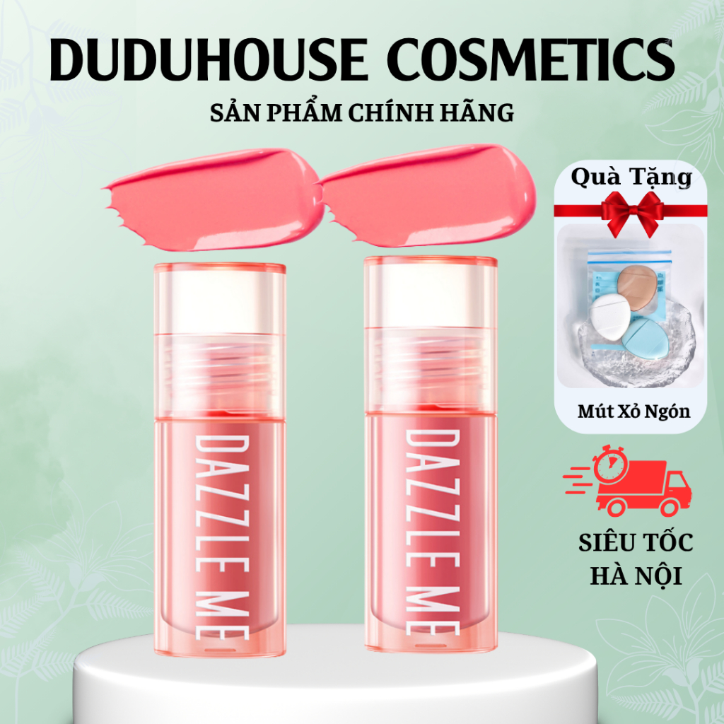 Má Hồng Kem DAZZLE ME Heart Melt Creamy Liquid Blush Chống Thấm Nước Mồ Hôi 2.5g Duduhouse