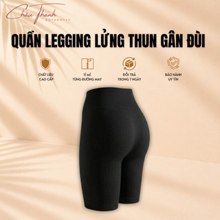 Quần Legging Đùi Thun Gân SHEIN Nữ Co Giãn Tốt Ôm Form Dễ Phối Đồ Hot Trend Size S XL
