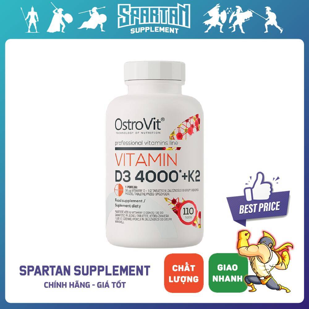 Ostrovit Vitamin D3 4000iu + K2 100mcg - Thực Phẩm Bổ Sung Mỗi Ngày