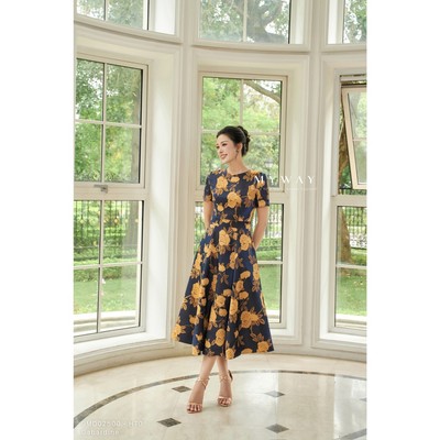 Đầm dự tiệc hoa hồng MY WAY dáng xòe sang trọng cao cấp 9MD02500- không kèm đai