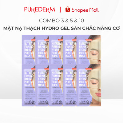 [COMBO] Mặt nạ thạch Hydro gel Purederm nâng cơ, săn chắc, cấp ẩm và phục hồi độ đàn hồi da (6980)