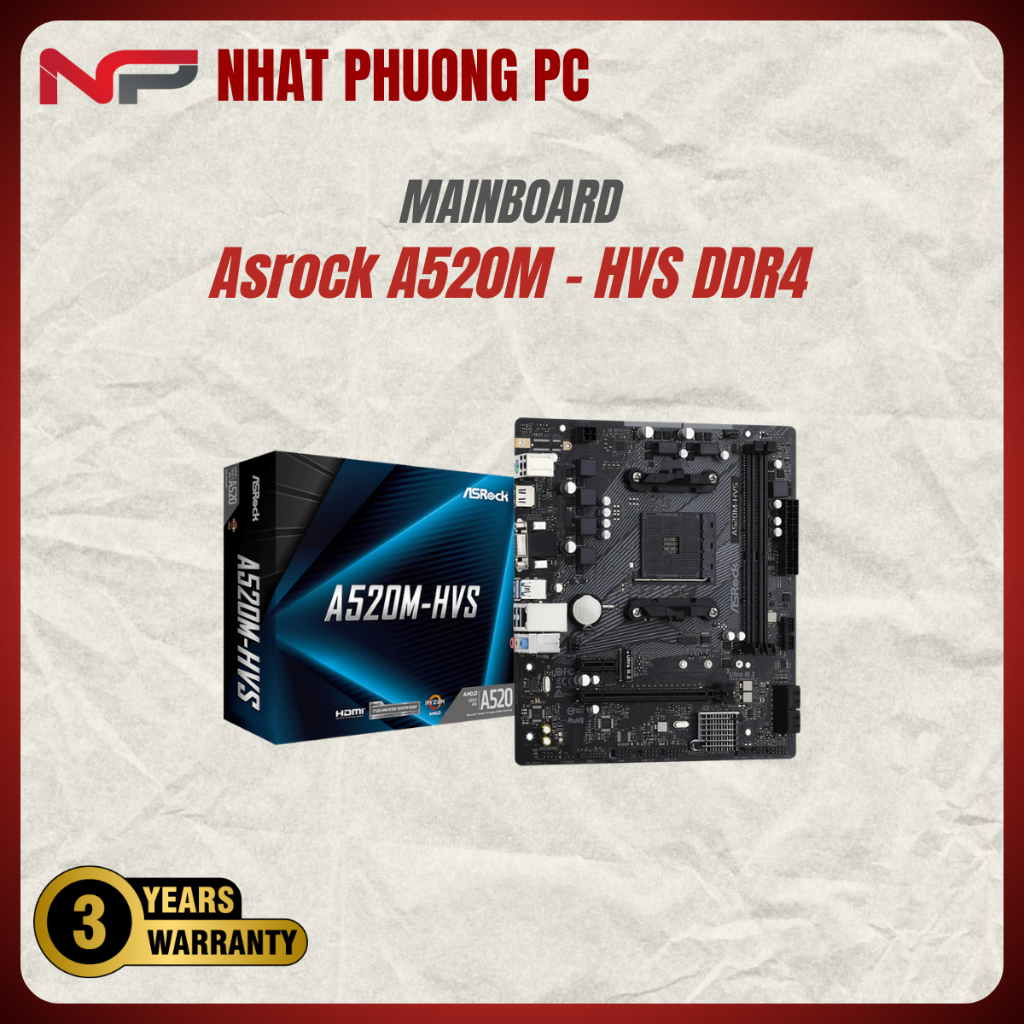 Mainboard Asrock A520M - HVS DDR4