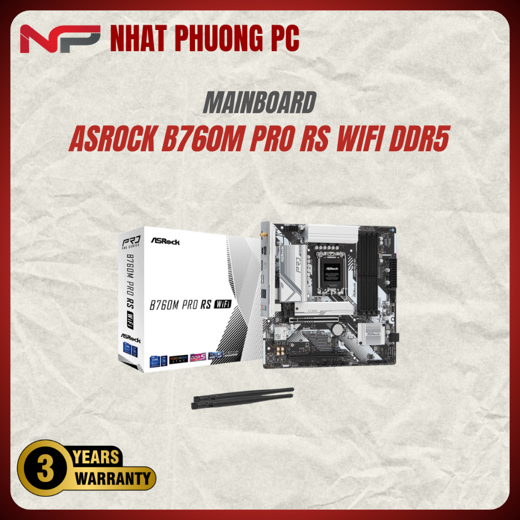 MAINBOARD ASROCK B760M PRO RS WIFI DDR5