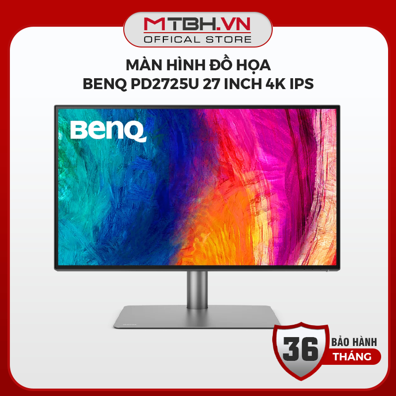 Màn Hình Đồ Họa BenQ PD2725U 27 Inch 4K IPS - Kết Nối Thunderbolt 3, 100% DCI-P3