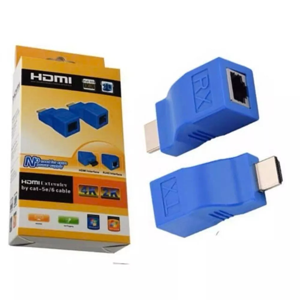 Bộ Khuếch Đại HDMI Qua RJ45 (Cáp Mạng) Kéo Dài 30m (HDMI To Lan)