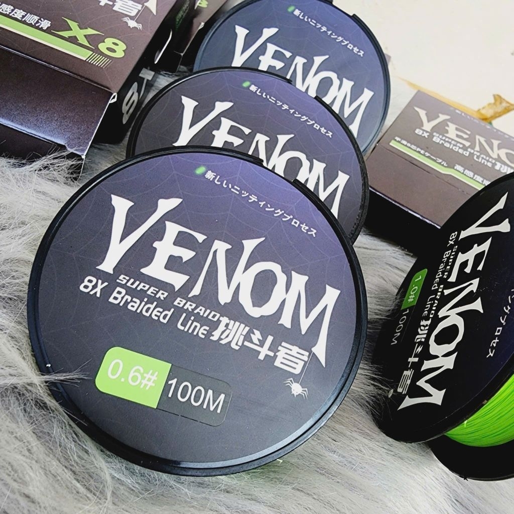 Dây Dù Câu Cá Venom 8x 100m, Dây Dù Câu ít thấm nước 100m