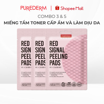 [COMBO 3 & 5] Toner Pad Purederm Dưỡng Ẩm Sâu & Làm Dịu Da 12 Miếng 38g