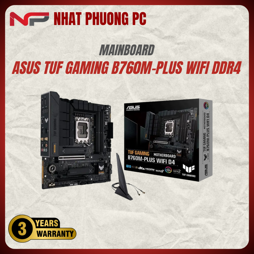 MAINBOARD ASUS TUF GAMING B760M-PLUS WIFI DDR4