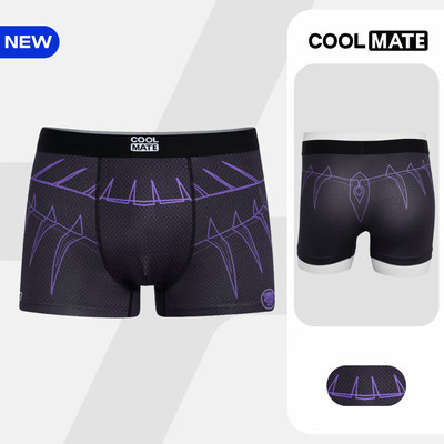 [MUA 2 GIẢM 5%][BST MARVEL]Quần lót nam Trunk Black Panther, Quần sịp chiến binh báo đen mềm mại Coolmate