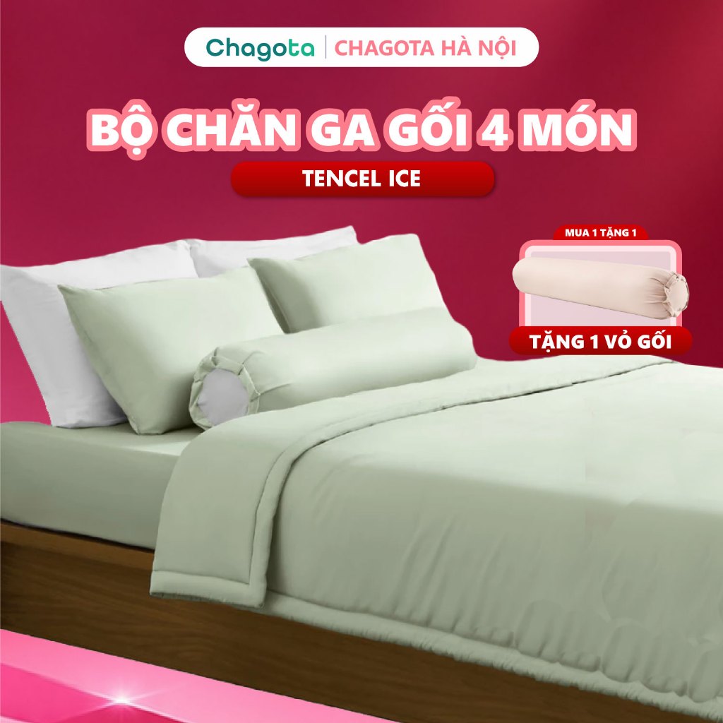 Bộ Chăn Ga Gối 4 Món Lụa Silk Ice, Công Nghệ Mát Mịn, Độ Bền Cao, Giữ Màu Tốt 1mx2m Đến 2mx2m2