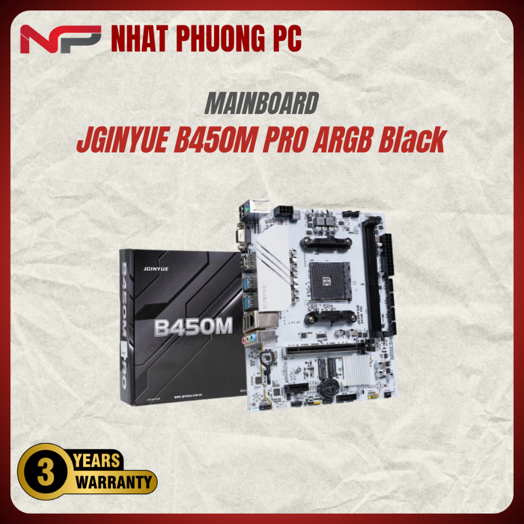 Mainboard JGINYUE B450M PRO ARGB Black
