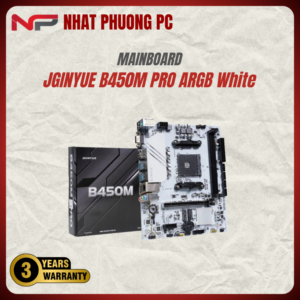 Mainboard JGINYUE B450M PRO ARGB White