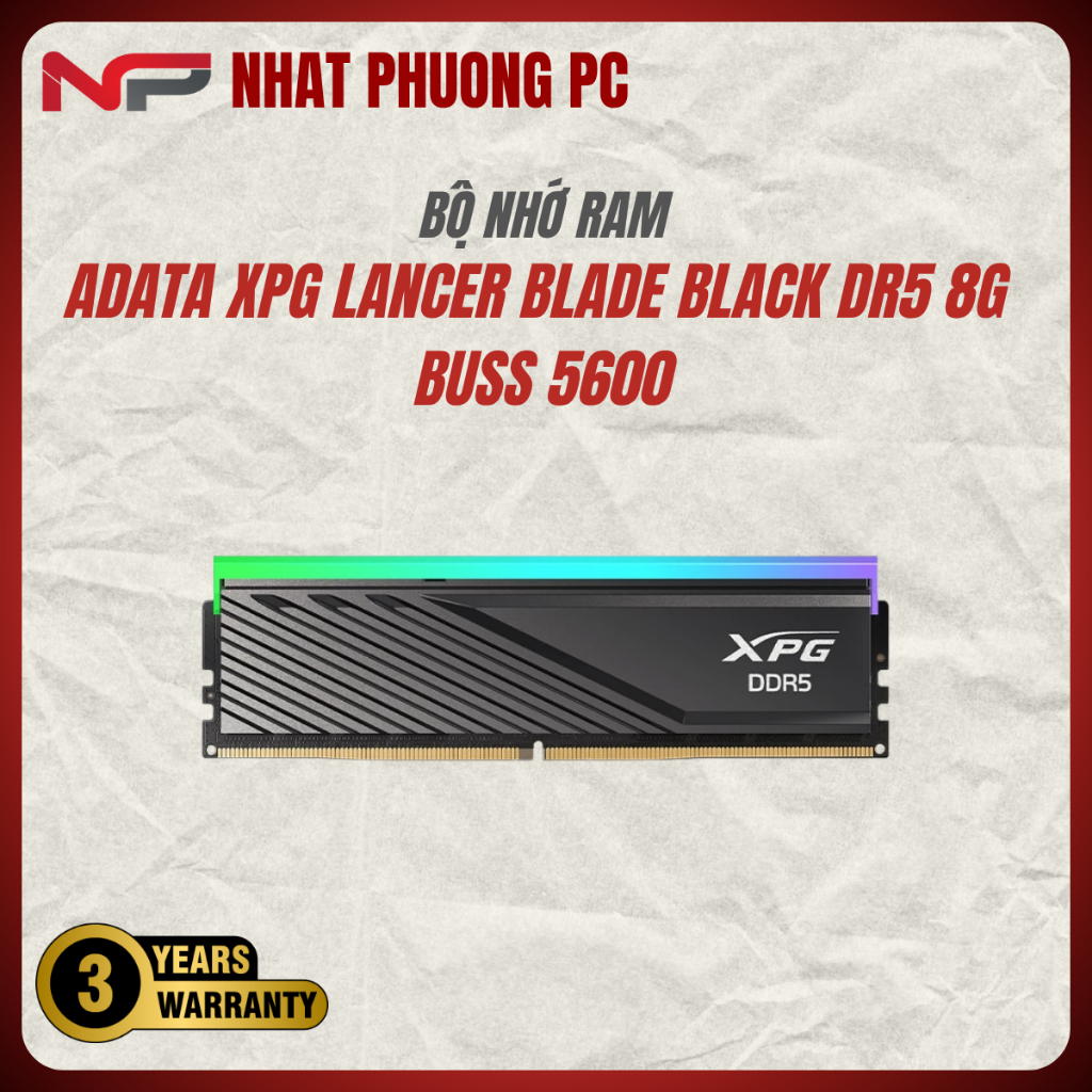 RAM ADATA XPG LANCER BLADE BLACK DR5 8G BUSS 5600 NEW