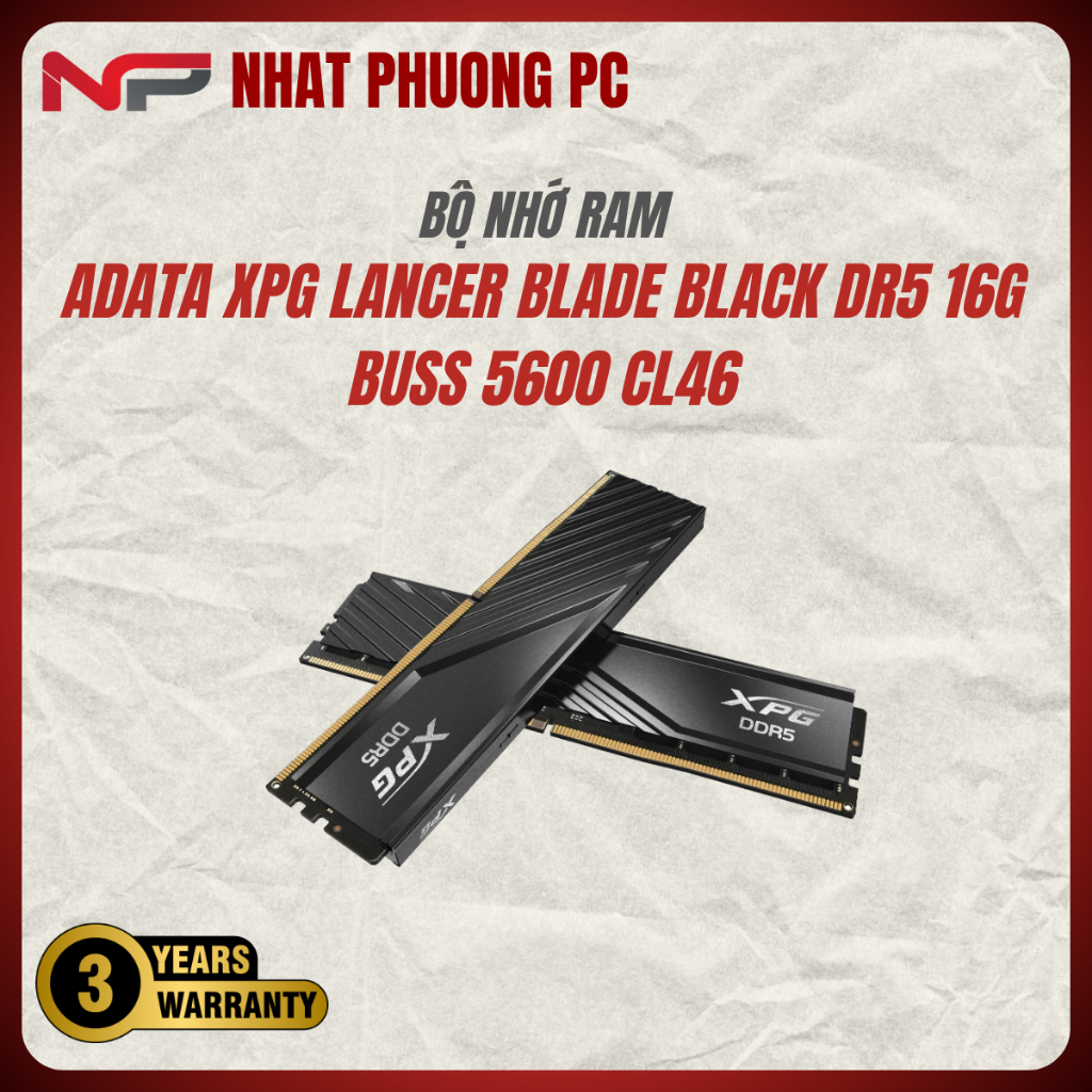 RAM ADATA XPG LANCER BLADE BLACK DR5 16G BUSS 5600 NEW CL46