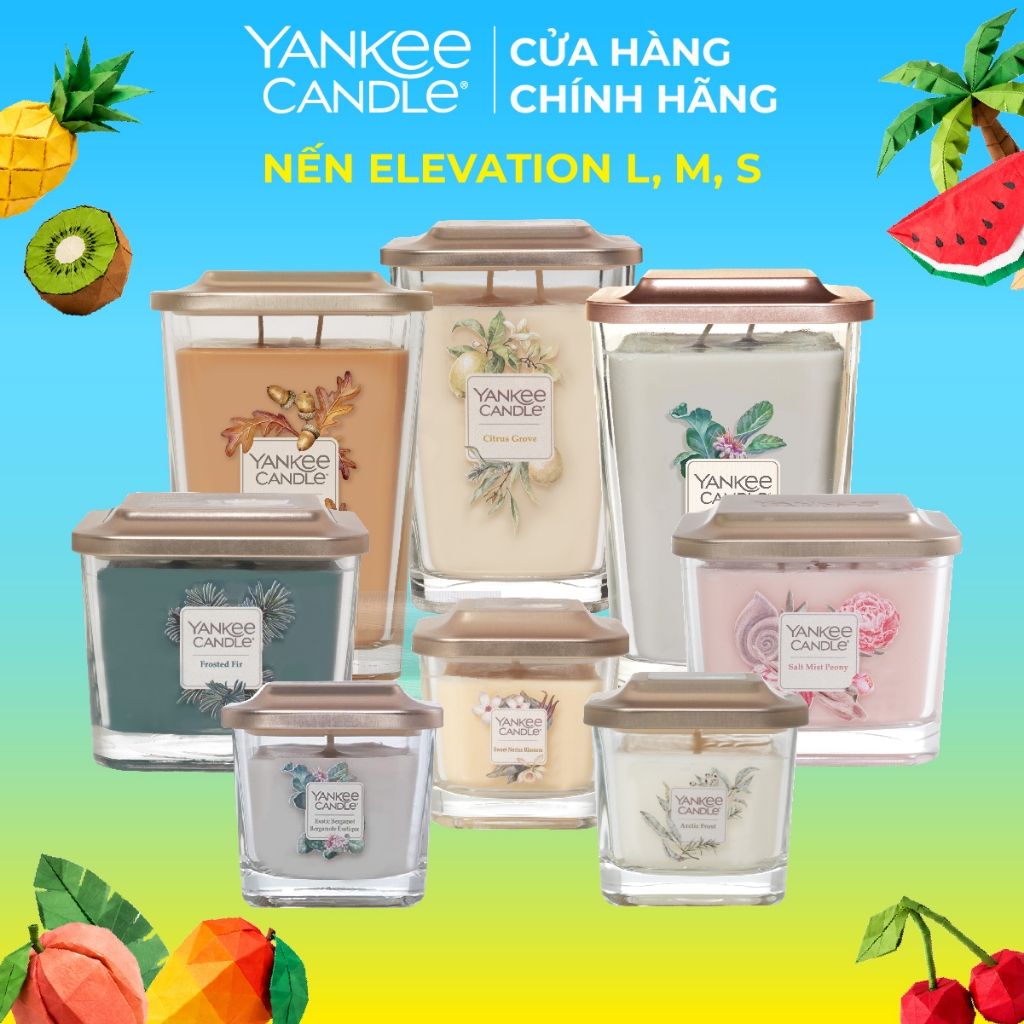 Nến thơm Sáp đậu nành Elevation Yankee Candle (tùy chọn size & mùi hương)