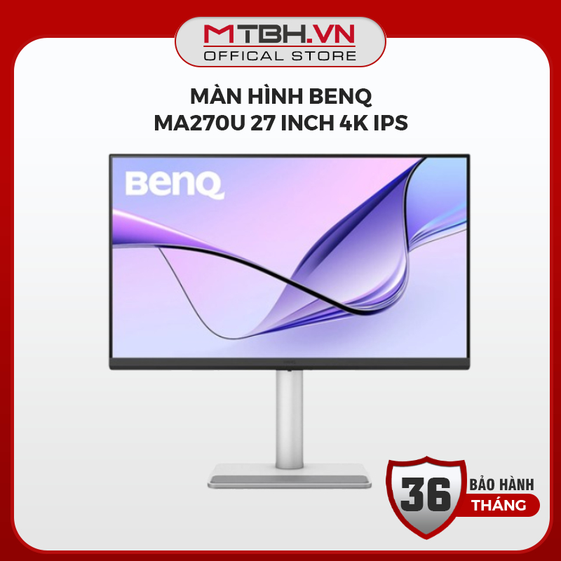 Màn Hình BenQ MA270U 27 Inch 4K IPS - Chuyên Dụng Cho Mac, Đồng Bộ Màu Sắc Tối Ưu