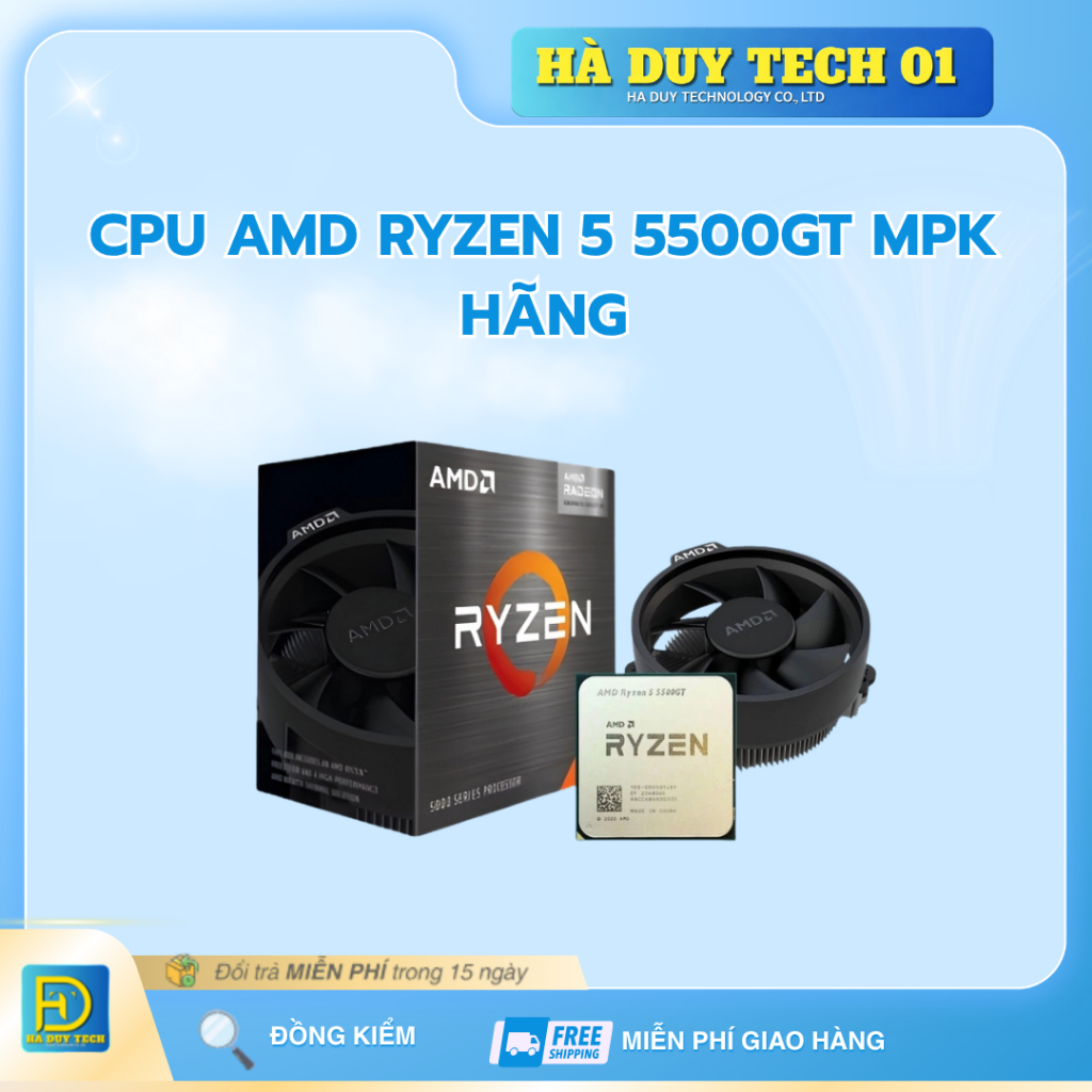 CPU AMD RYZEN 5 5500GT MPK HÃNG - Cam Kết Chính Hãng - BH 36T - Ha Duy Tech