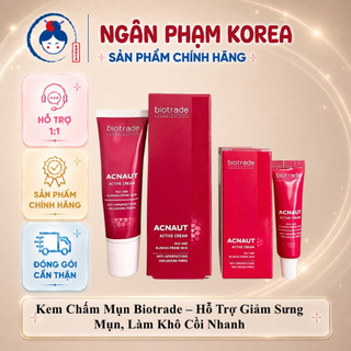[Hàng Công Ty] Kem chấm mụn Biotrade Acnaut Active Cream Dành Cho Mục Bọc, Mụn Sưng Viêm, Mụn Dậy Thì, Ngân Phạm Korea