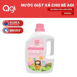 Nước giặt xả cho bé Agi 2 in 1 3000ml - Hương Hoa Anh Đào