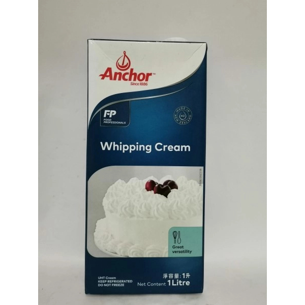 Whipping Cream Anchor Hộp 1l, hộp 200ml