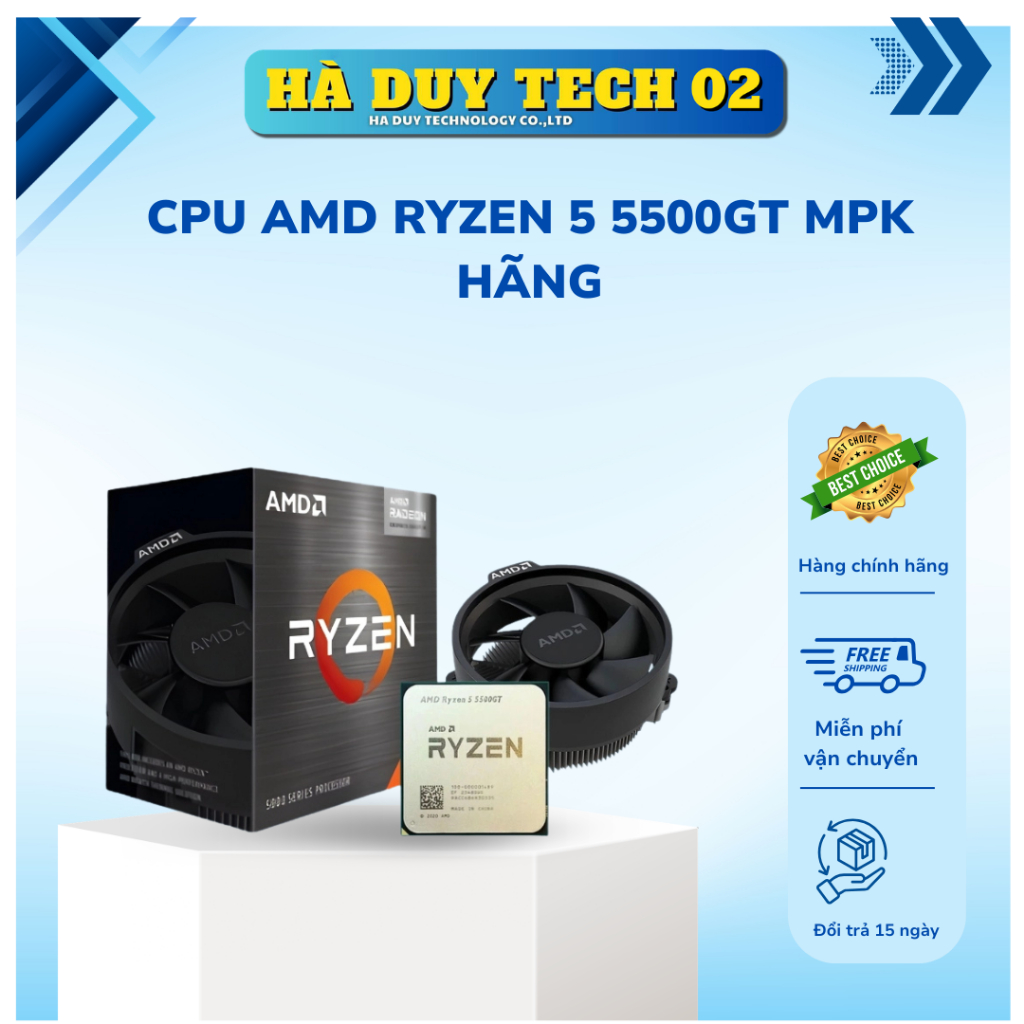 CPU AMD RYZEN 5 5500GT MPK HÃNG - Chính Hãng - Bảo Hành 36T - Ha Duy Tech