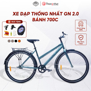 Xe Đạp Thống Nhất GN 2.0 – Bánh 700C, 28 Inch, Tặng Chuông, Đèn Pha, Khóa Số, đèn phản quang– Thế Giới Xe Tùng Linh
