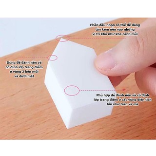 Bông phấn tán kem nền (bịch 10 miếng)