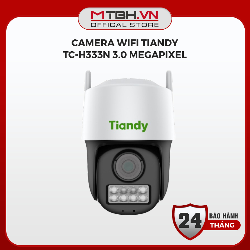 Camera Wifi Tiandy TC-H333N 3.0 Megapixel - Đèn Ban Đêm Có Màu, Đàm Thoại 2 Chiều