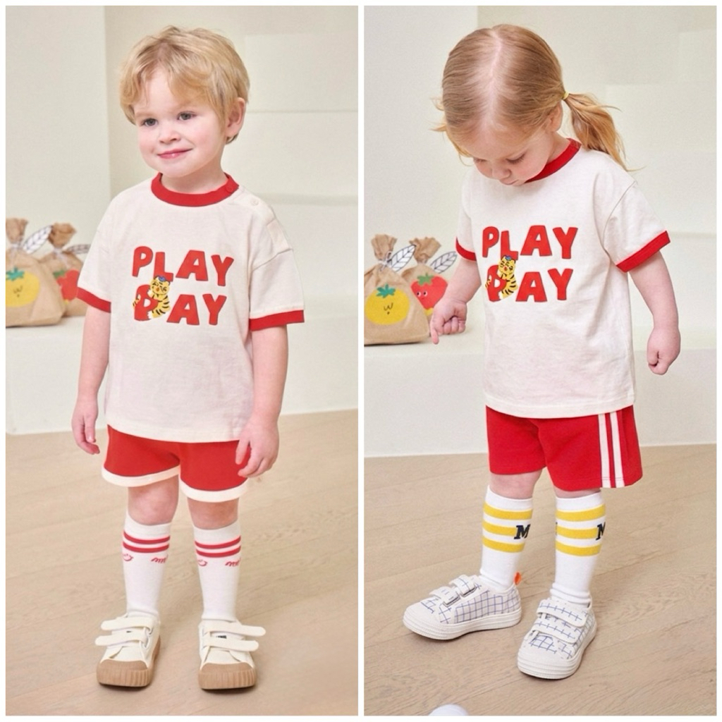 (100,110,120,130) Bộ hè cotton mxedputs17 Play Day cho BTBG